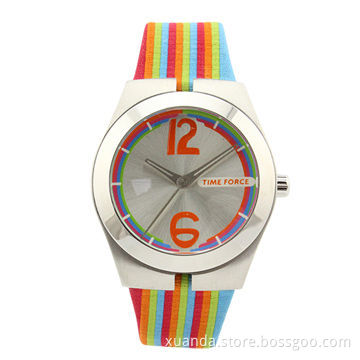 2014 Fashion newest design watch, women's favorites, stainless steel case, genuine leather strap